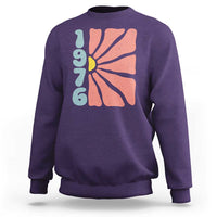 50th Birthday Sweatshirt Vintage 1976 Boho Flowers 50 Years Old Birthday