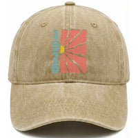50th Birthday Washed Cotton Baseball Cap Vintage 1976 Boho Flowers 50 Years Old Birthday