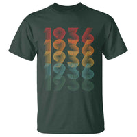 90th Birthday T Shirt Vintage 1936 Retro 90 Years Old Birthday