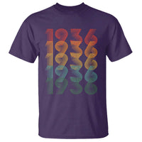 90th Birthday T Shirt Vintage 1936 Retro 90 Years Old Birthday