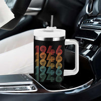 80th Birthday Tumbler With Handle Vintage 1946 Retro 80 Years Old Birthday