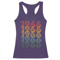 60th Birthday Racerback Tank Top Vintage 1966 Retro 60 Years Old Birthday