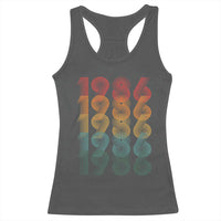 40th Birthday Racerback Tank Top Vintage 1986 Retro 40 Years Old Birthday