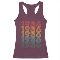 40th Birthday Racerback Tank Top Vintage 1986 Retro 40 Years Old Birthday