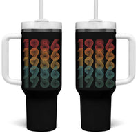 40th Birthday Tumbler With Handle Vintage 1986 Retro 40 Years Old Birthday