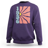 90th Birthday Sweatshirt Vintage 1936 Boho Flowers 90 Years Old Birthday