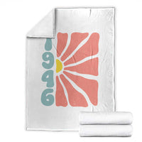 80th Birthday Throw Blanket Vintage 1946 Boho Flowers 80 Years Old Birthday