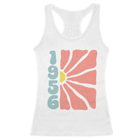 70th Birthday Racerback Tank Top Vintage 1956 Boho Flowers 70 Years Old Birthday