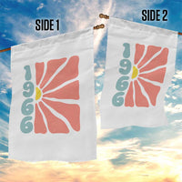60th Birthday Garden Flag Vintage 1966 Boho Flowers 60 Years Old Birthday
