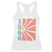 60th Birthday Racerback Tank Top Vintage 1966 Boho Flowers 60 Years Old Birthday
