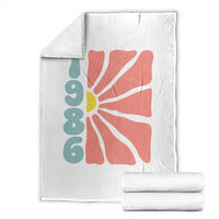 40th Birthday Throw Blanket Vintage 1986 Boho Flowers 40 Years Old Birthday