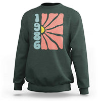 40th Birthday Sweatshirt Vintage 1986 Boho Flowers 40 Years Old Birthday