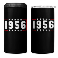 70th Birthday 4 in 1 Can Cooler Tumbler Vintage 1956 70 Years Old Birthday Stars And Stripes