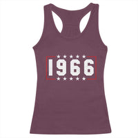 60th Birthday Racerback Tank Top Vintage 1966 60 Years Old Birthday Stars And Stripes
