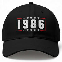 40th Birthday Baseball Cap Vintage 1986 40 Years Old Birthday Stars And Stripes