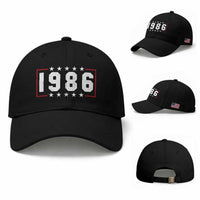 40th Birthday Baseball Cap Vintage 1986 40 Years Old Birthday Stars And Stripes