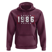 40th Birthday Hoodie Vintage 1986 40 Years Old Birthday Stars And Stripes