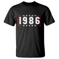 40th Birthday T Shirt Vintage 1986 40 Years Old Birthday Stars And Stripes