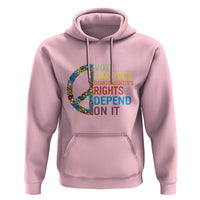 Vote Like Your Granddaughter's Rights Depend On It Hoodie Boho Floral Peace Sign - Wonder Print Shop