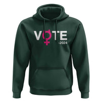 Funny Vote 2024 Hoodie Cat Woman Sign Harris President 2024 - Wonder Print Shop