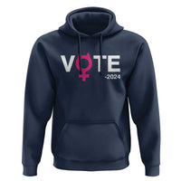 Funny Vote 2024 Hoodie Cat Woman Sign Harris President 2024 - Wonder Print Shop