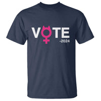 Funny Vote 2024 T Shirt Cat Woman Sign Harris President 2024 - Wonder Print Shop