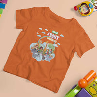 Wild About Learning T Shirt For Kid Back To School Zoo Animals Student Rainbow - Wonder Print Shop
