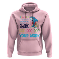 Funny Teacher Shark Hoodie Do Your Work Ruler Back To School - Wonder Print Shop