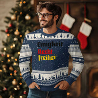 German Heritage Ugly Christmas Sweater Einigkeit Recht Freiheit Germany Flag - Wonder Print Shop