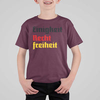 German Heritage T Shirt For Kid Einigkeit Recht Freiheit Germany Flag - Wonder Print Shop