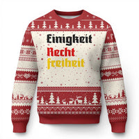 German Heritage Ugly Christmas Sweater Einigkeit Recht Freiheit Germany Flag TS11