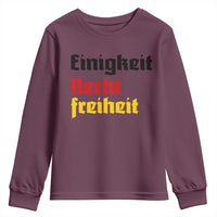 German Heritage Youth Sweatshirt Einigkeit Recht Freiheit Germany Flag - Wonder Print Shop
