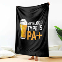 Funny My Blood Type Is IPA Throw Blanket IPA Beer Drinking - Wonder Print Shop