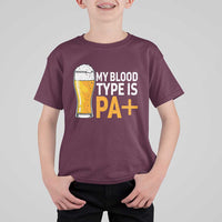 Funny My Blood Type Is IPA T Shirt For Kid IPA Beer Drinking - Wonder Print Shop