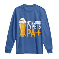 Funny My Blood Type Is IPA Long Sleeve Shirt IPA Beer Drinking - Wonder Print Shop