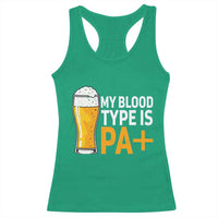 Funny My Blood Type Is IPA Racerback Tank Top IPA Beer Drinking - Wonder Print Shop