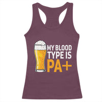 Funny My Blood Type Is IPA Racerback Tank Top IPA Beer Drinking - Wonder Print Shop
