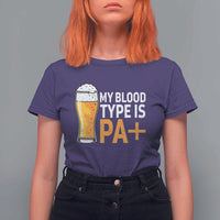 Funny My Blood Type Is IPA T Shirt For Women IPA Beer Drinking - Wonder Print Shop