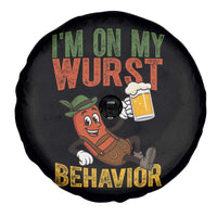Funny I Am On My Wurst Behavior Spare Tire Cover German Oktoberfest Sausage - Wonder Print Shop