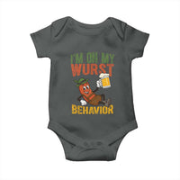 Funny I Am On My Wurst Behavior Baby Onesie German Oktoberfest Sausage - Wonder Print Shop