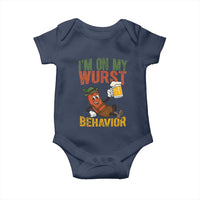 Funny I Am On My Wurst Behavior Baby Onesie German Oktoberfest Sausage - Wonder Print Shop