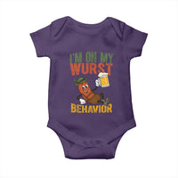 Funny I Am On My Wurst Behavior Baby Onesie German Oktoberfest Sausage - Wonder Print Shop