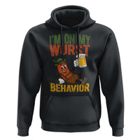 Funny I Am On My Wurst Behavior Hoodie German Oktoberfest Sausage - Wonder Print Shop