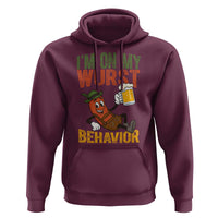 Funny I Am On My Wurst Behavior Hoodie German Oktoberfest Sausage - Wonder Print Shop