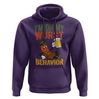 Funny I Am On My Wurst Behavior Hoodie German Oktoberfest Sausage - Wonder Print Shop