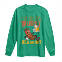 Funny I Am On My Wurst Behavior Long Sleeve Shirt German Oktoberfest Sausage - Wonder Print Shop