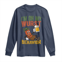 Funny I Am On My Wurst Behavior Long Sleeve Shirt German Oktoberfest Sausage - Wonder Print Shop