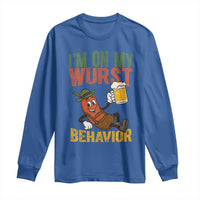 Funny I Am On My Wurst Behavior Long Sleeve Shirt German Oktoberfest Sausage - Wonder Print Shop