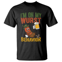 Funny I Am On My Wurst Behavior T Shirt German Oktoberfest Sausage - Wonder Print Shop