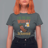 Funny I Am On My Wurst Behavior T Shirt For Women German Oktoberfest Sausage - Wonder Print Shop